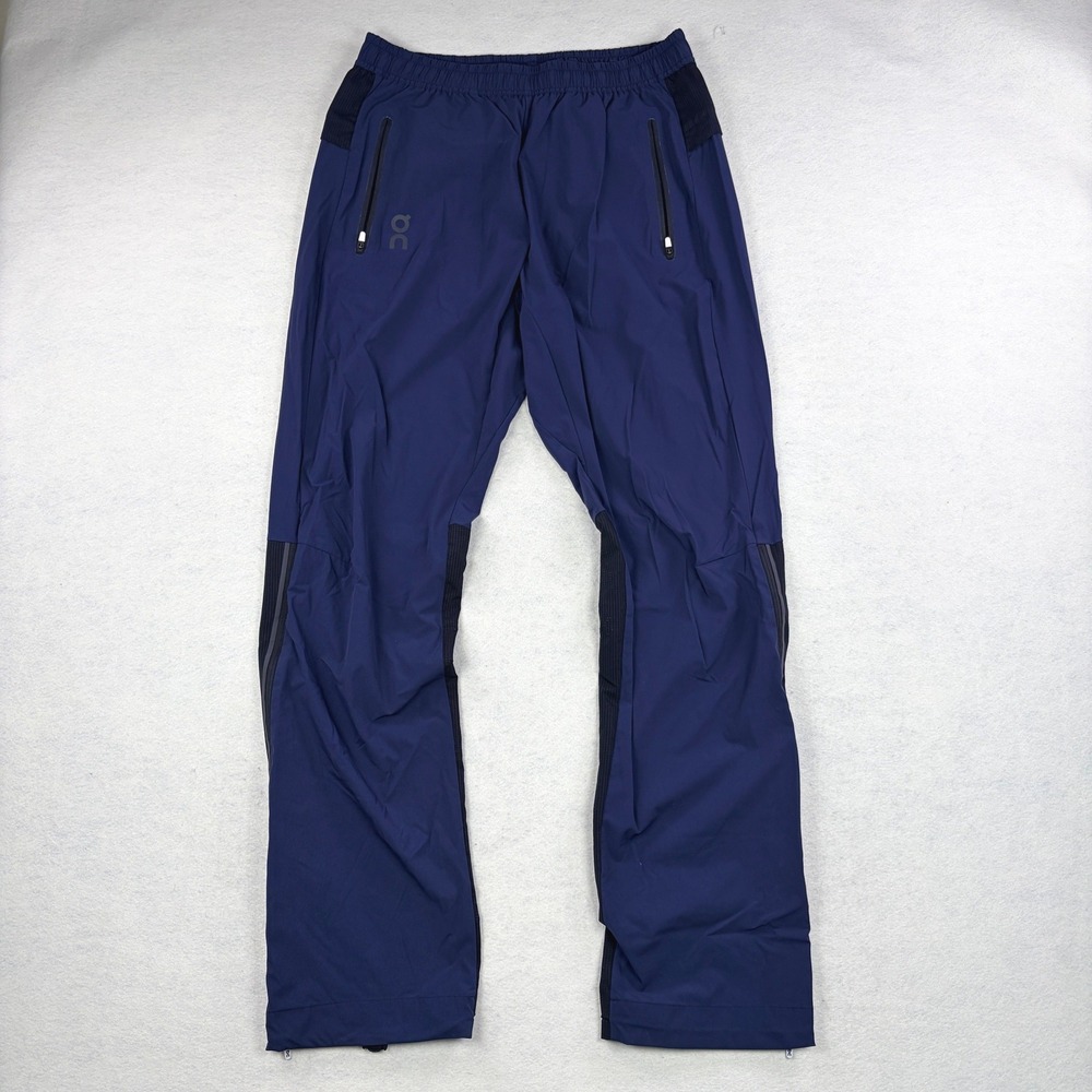 On Cloud Running Track Pants Mens Small Navy Blue Performance Training Joggers